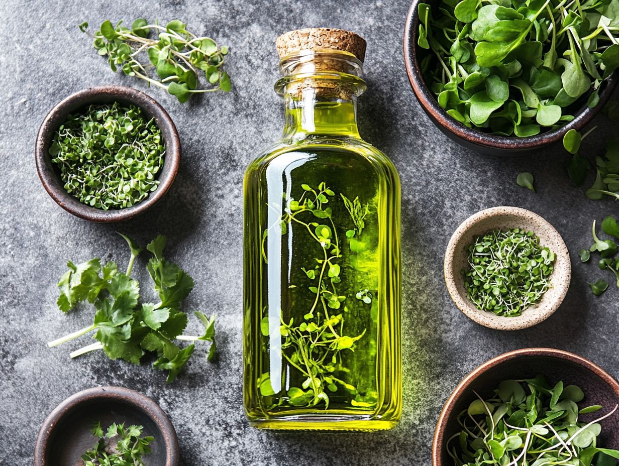 How do I make microgreen infused oils?