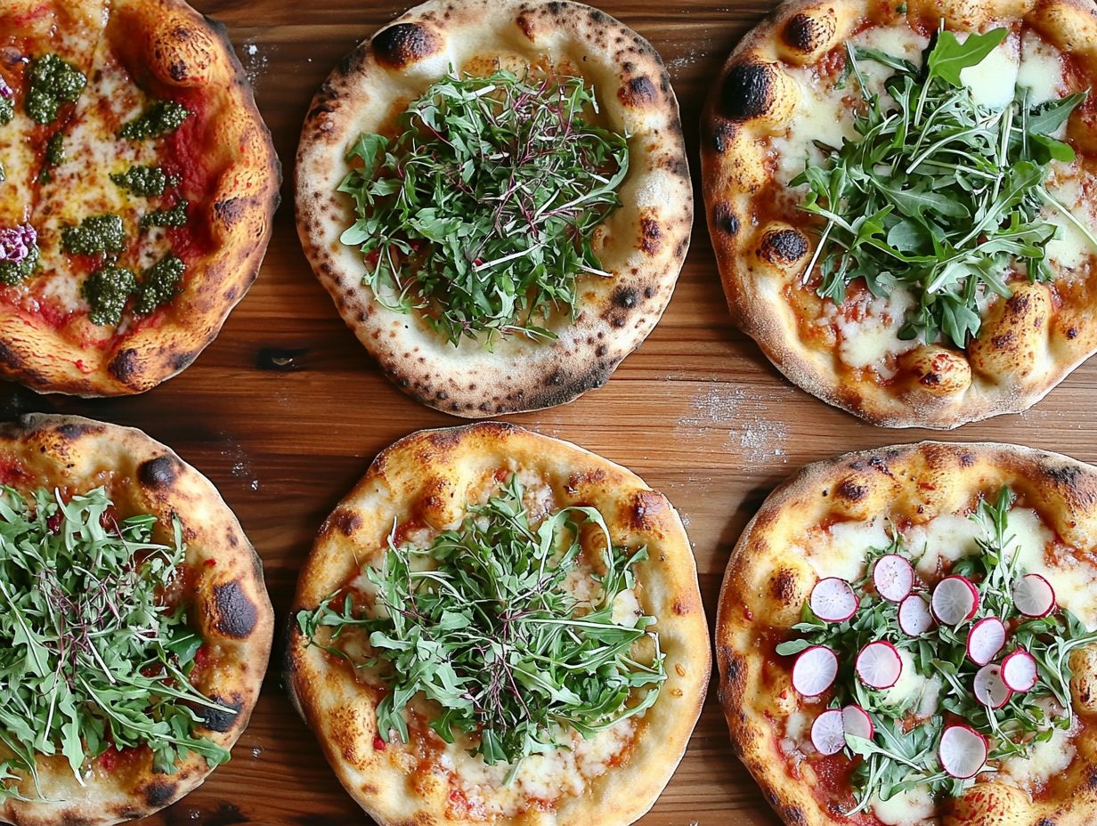 Savory microgreen pizza toppings