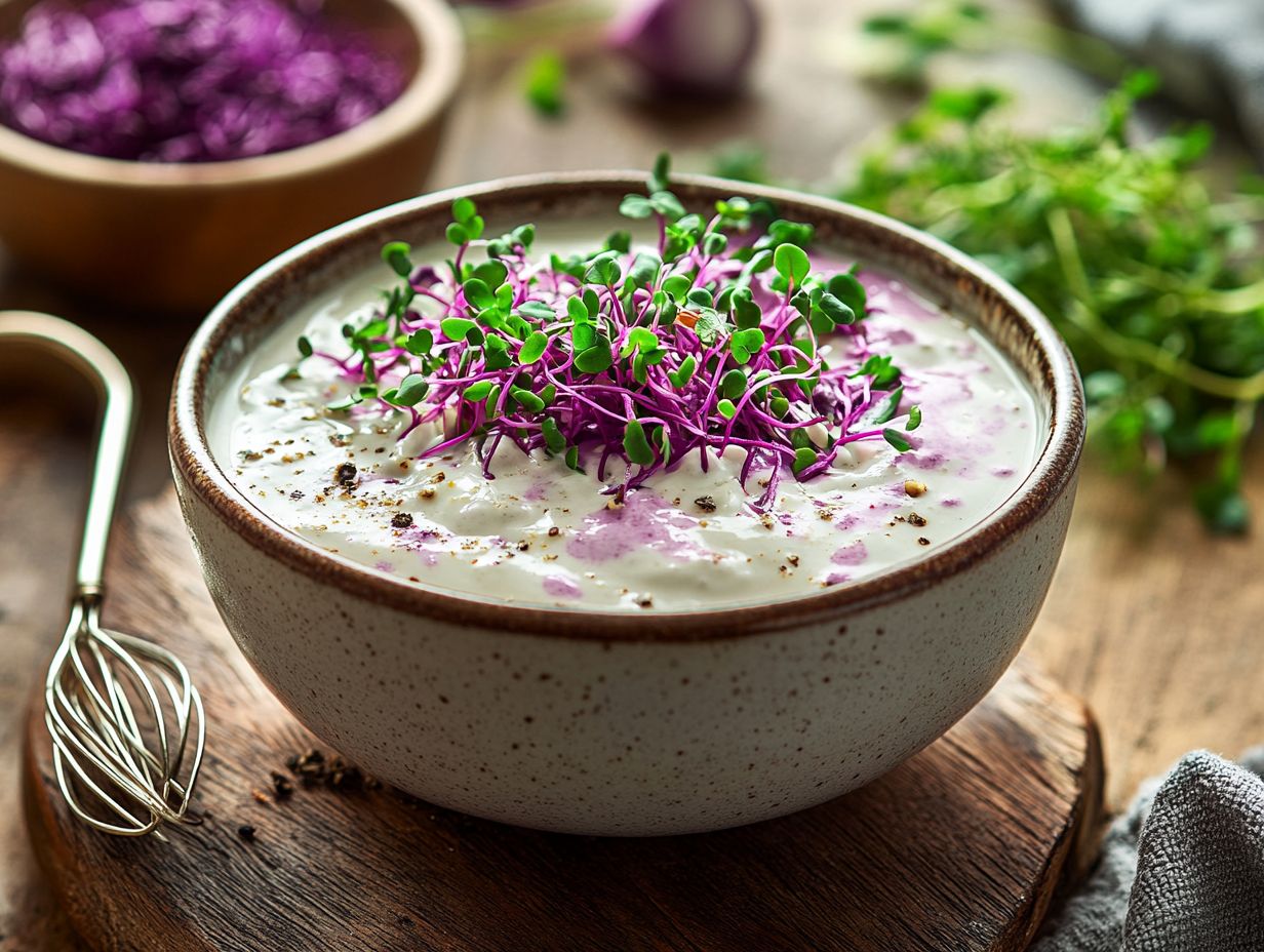 Varieties of microgreens suitable for dressings