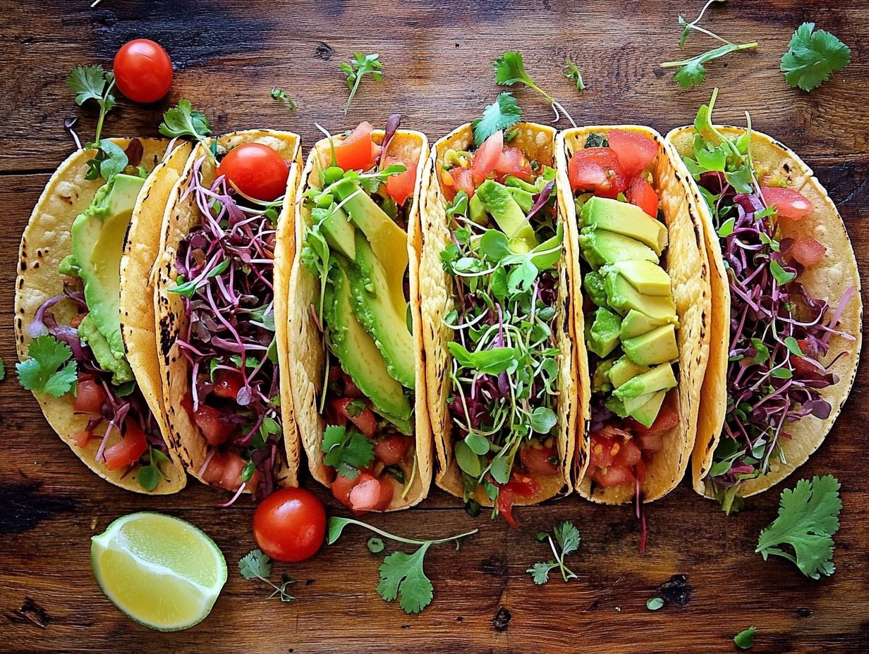 6. Microgreen Tacos with Shrimp and Pineapple Salsa