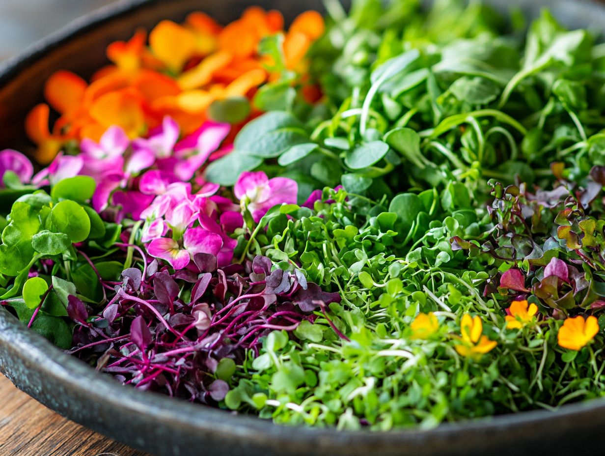 Vibrant Mustard and Cabbage Microgreens Ready to Elevate Your Meal