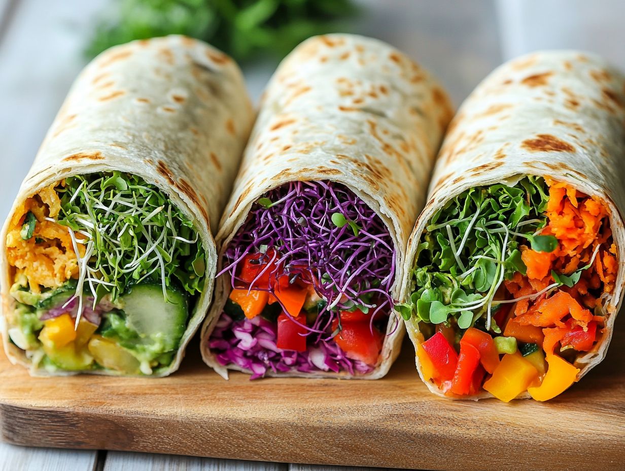 Delicious microgreen burritos