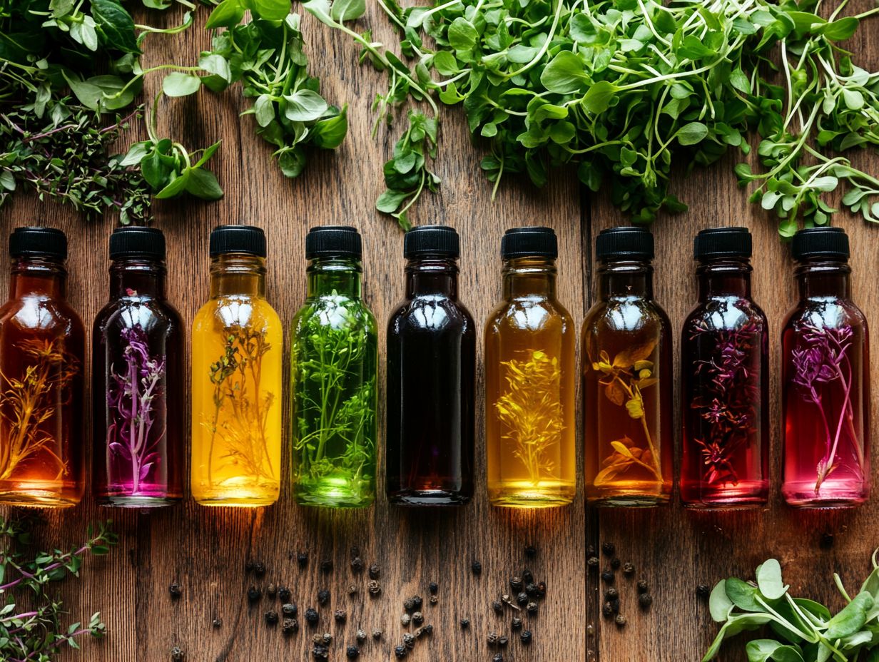 Delicious sweet and tangy microgreen-infused vinegar ready to elevate your dishes.