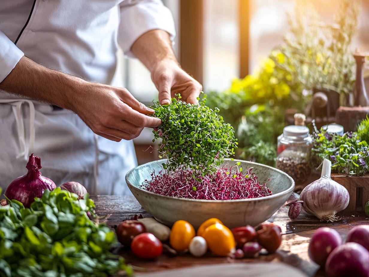 Incorporating microgreens into various dishes