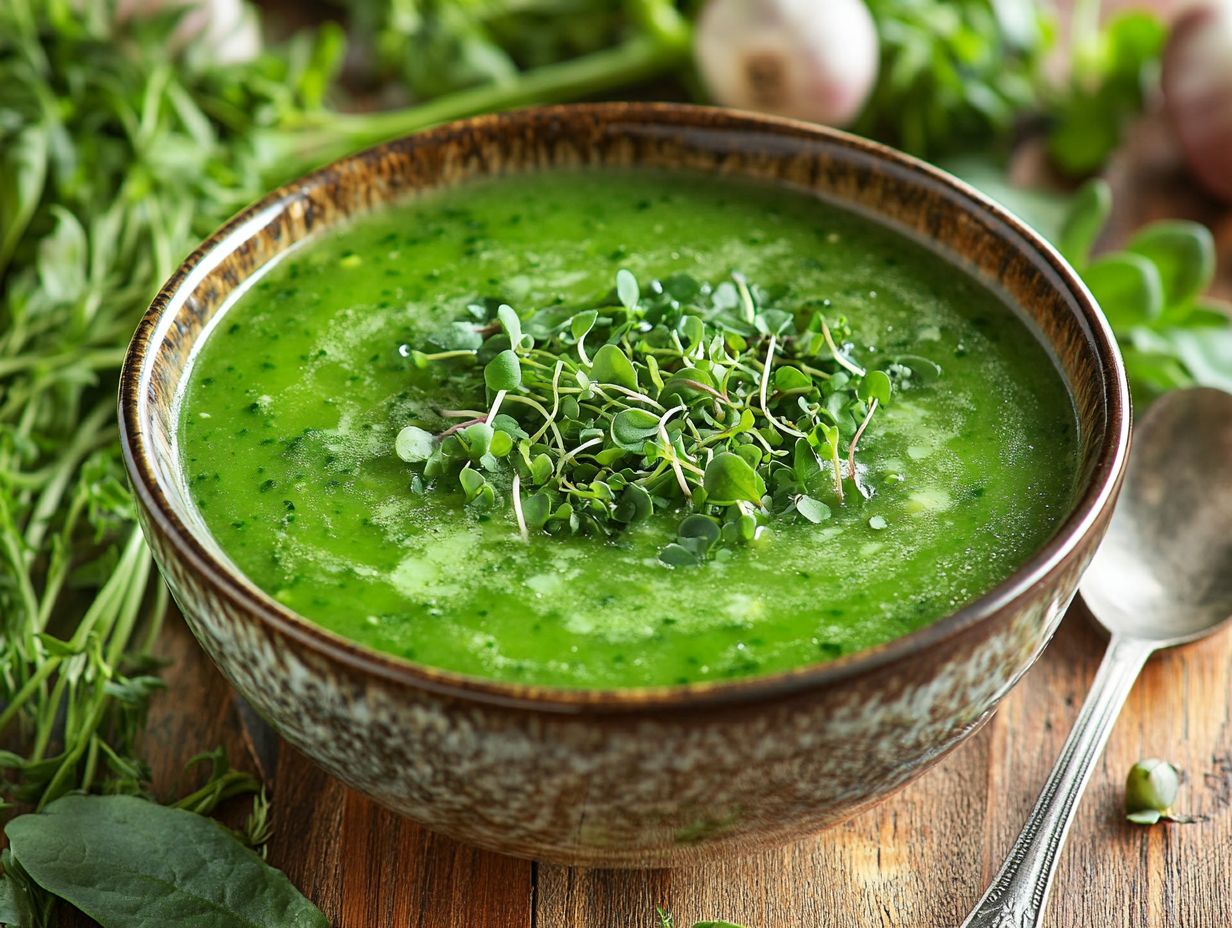 Microgreens enhance soup