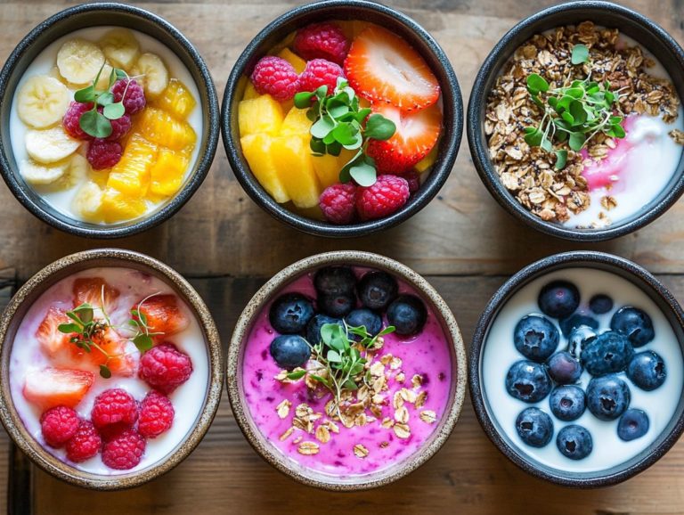 40. 5 Breakfast Bowls with Microgreens