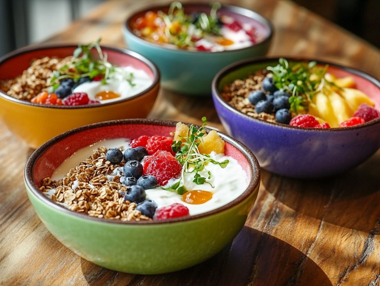 4. Quinoa Breakfast Bowl with Microgreens and Roasted Vegetables