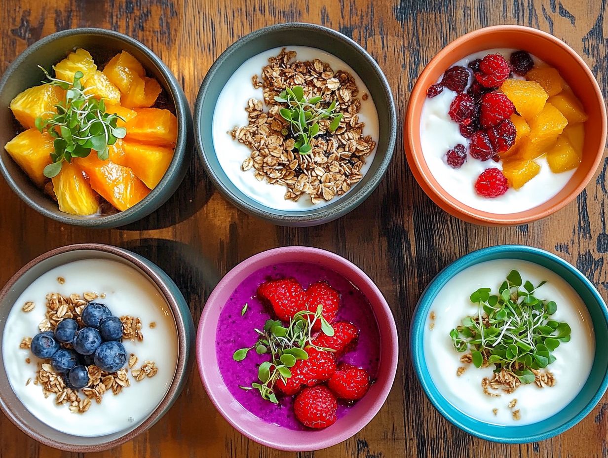 Various types of microgreens for breakfast bowls