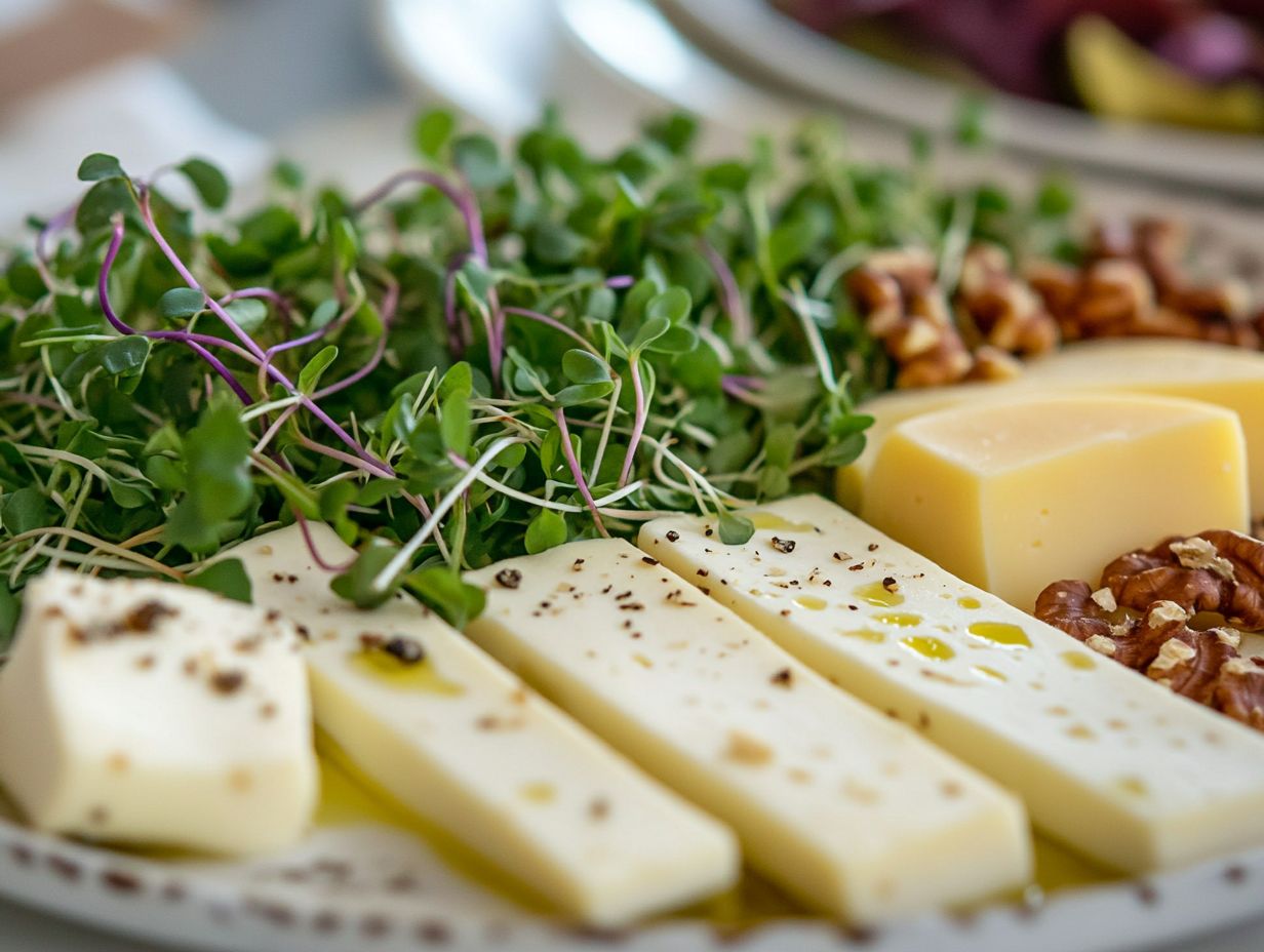 Soft cheeses and microgreens perfect pairings