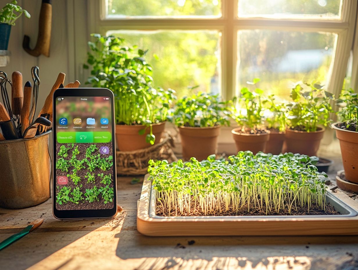 Top 5 microgreen growing apps with icons