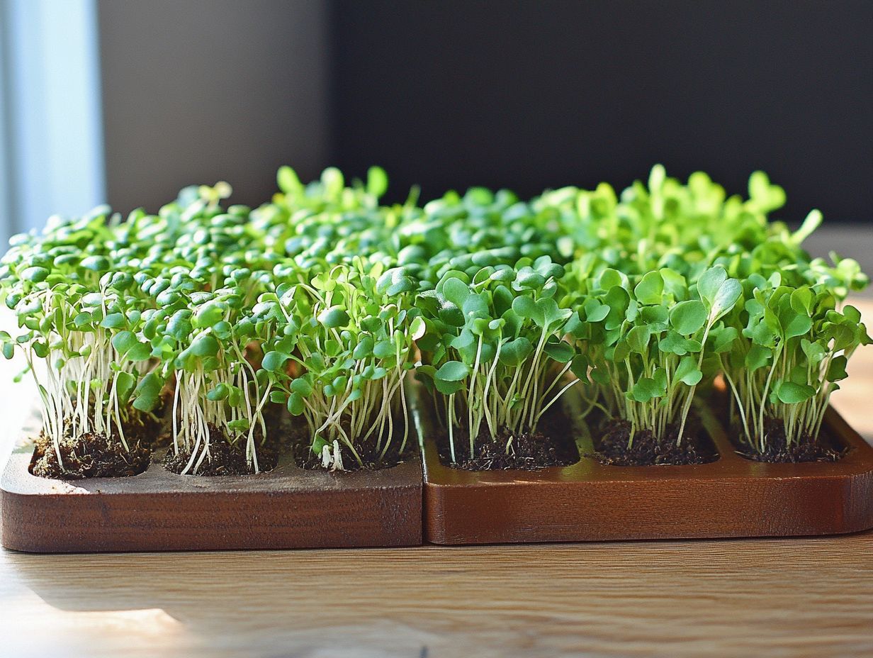 Infographic of the key benefits of microgreen seedling mats