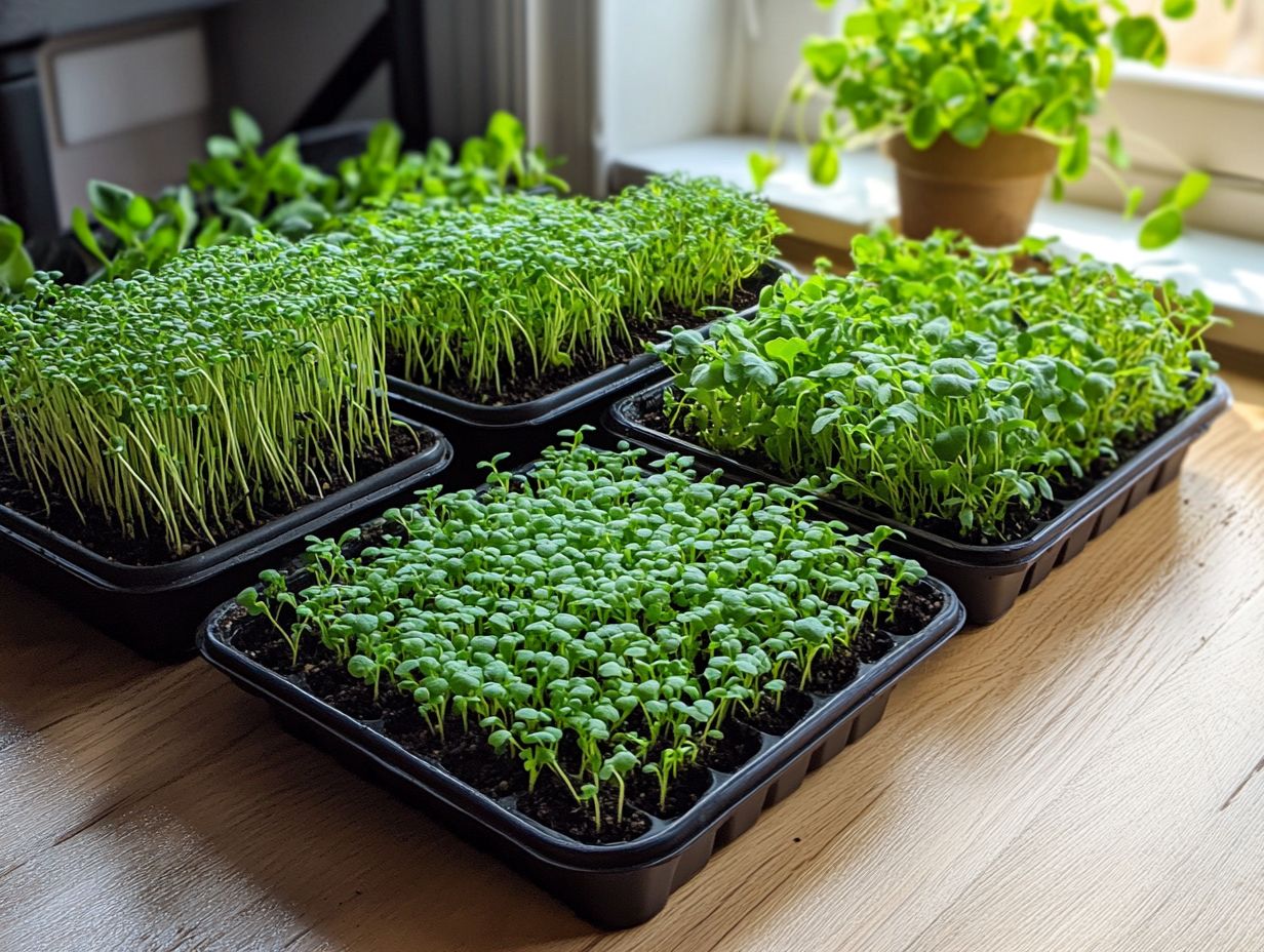 Microgreen trays with stackable design