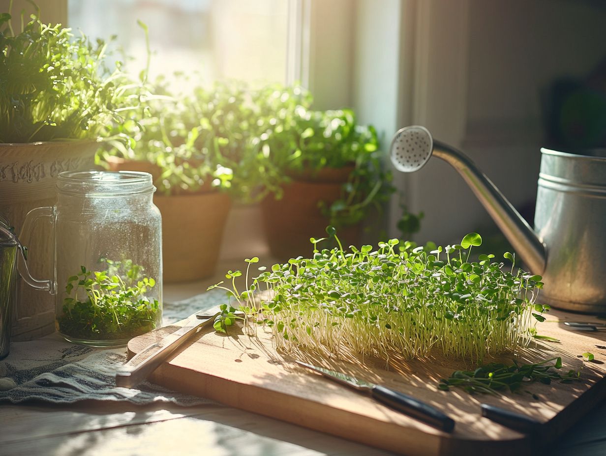 A colorful variety of microgreens showcasing their nutritional benefits.