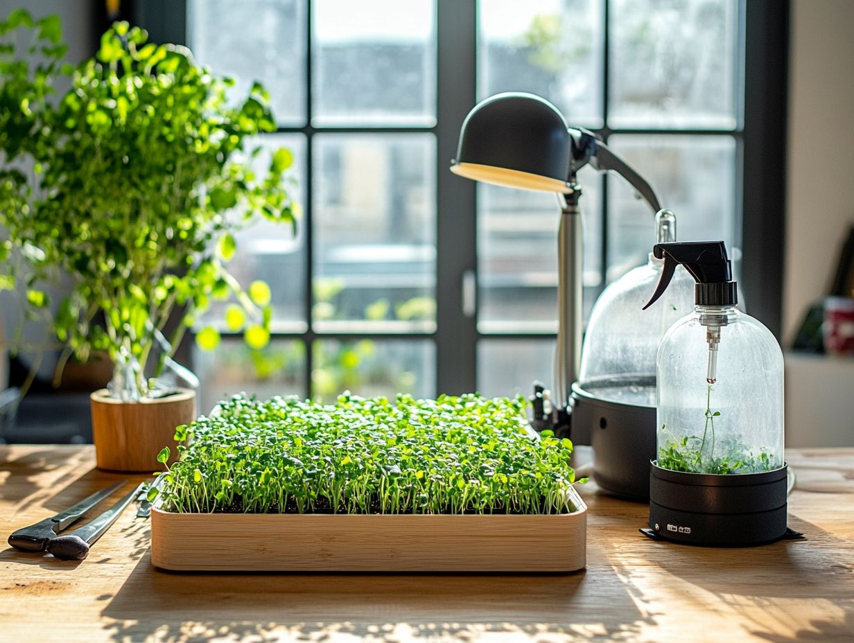 Five innovative tools for effective microgreen cultivation.