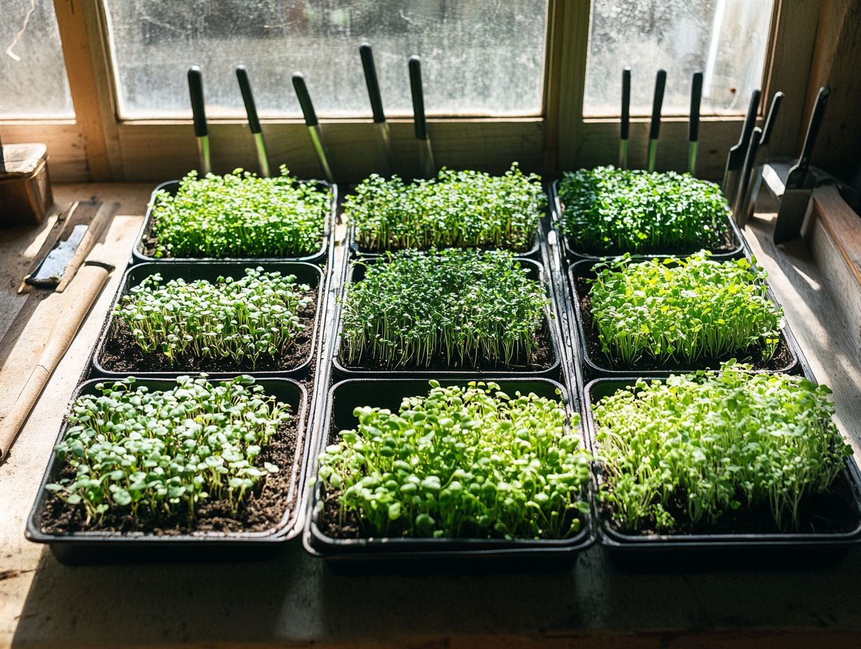 Colorful microgreens showcasing their nutritional benefits.