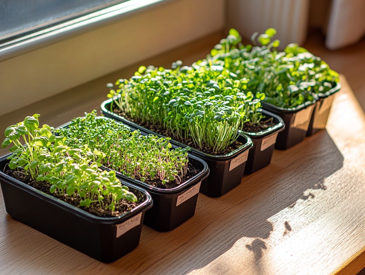 Visual indicators of spoiled microgreens for better identification