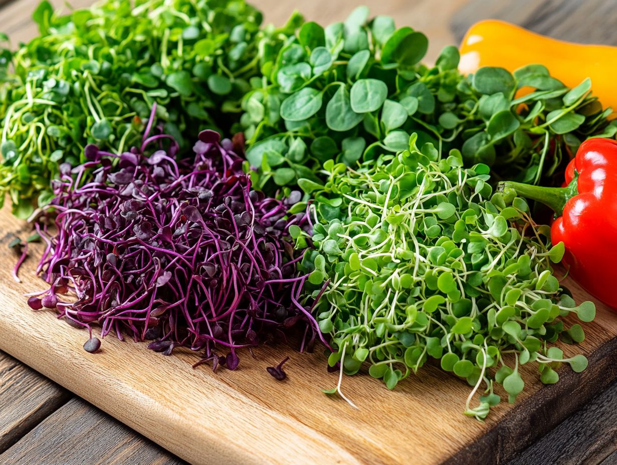 Five microgreen varieties perfect for wraps.