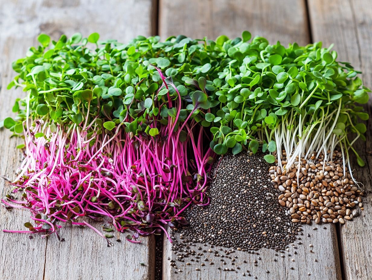 Variety of Microgreens