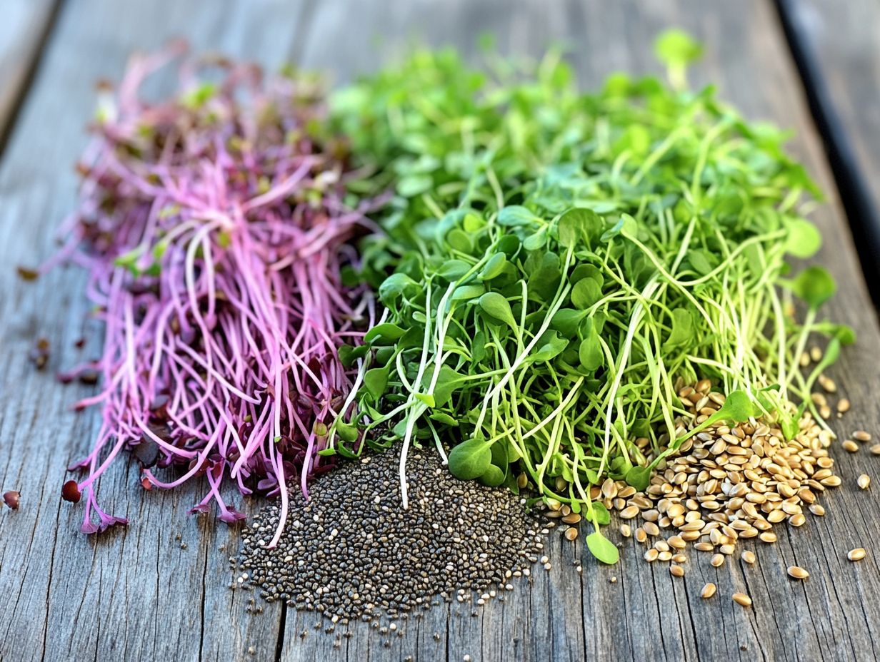 Five microgreens packed with omega-3 fatty acids