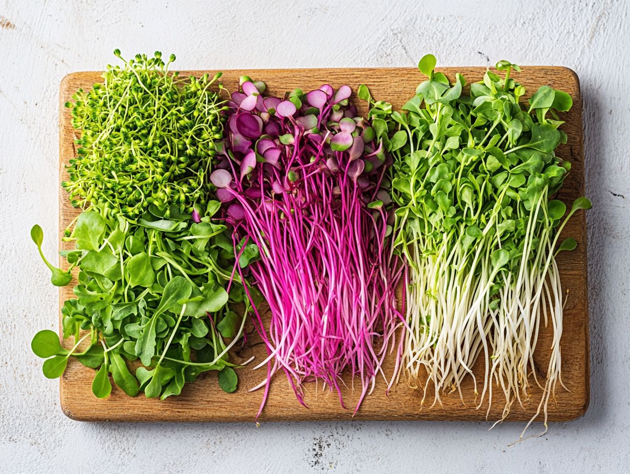 Fresh cilantro microgreens garnishing a delicious dish