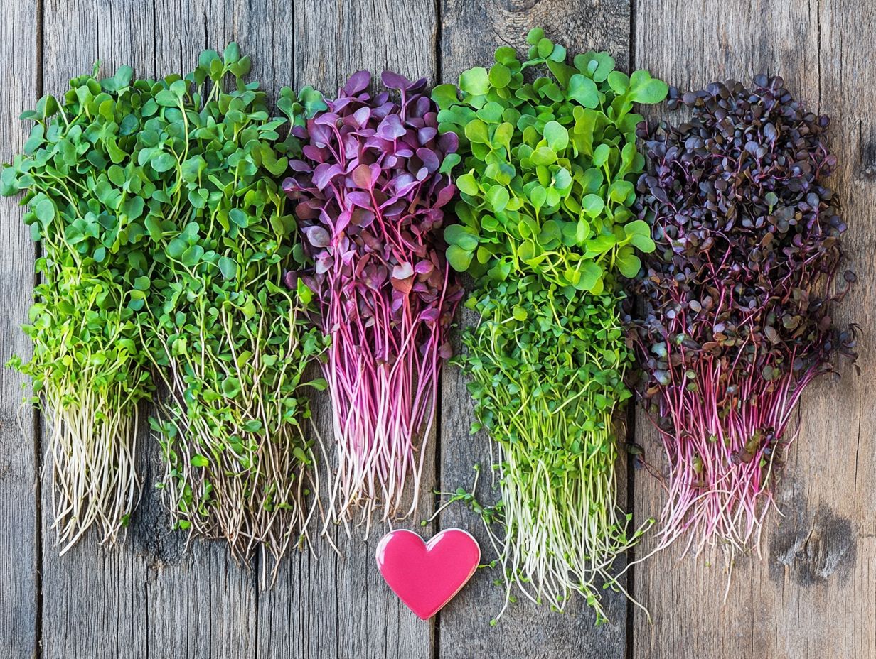 Vibrant assortment of microgreens ready to grow at home.