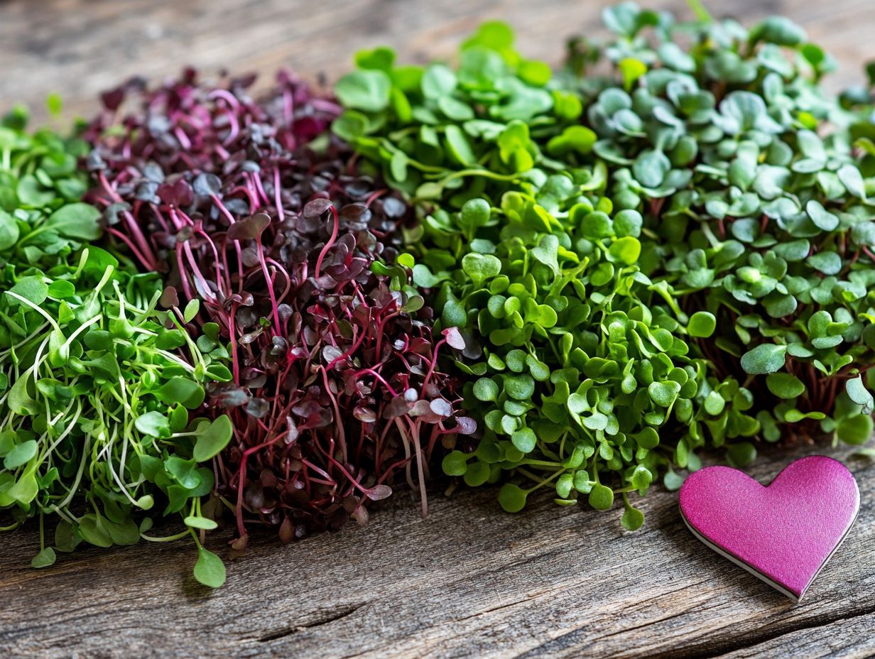 Broccoli microgreens in a bright setting.