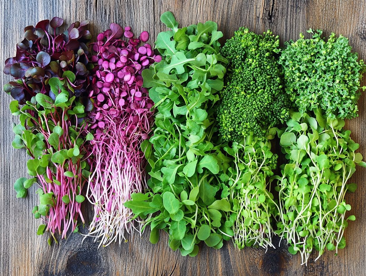 An infographic displaying frequently asked questions about microgreens