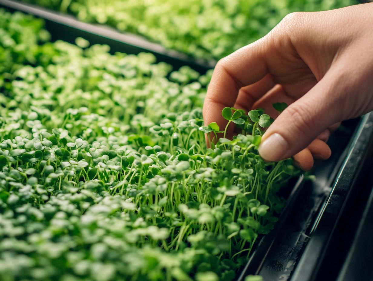 Learn how to identify overgrown microgreens.