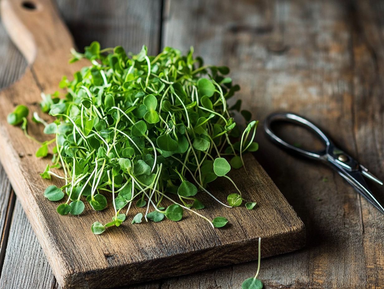 Vibrant microgreens ready for harvest