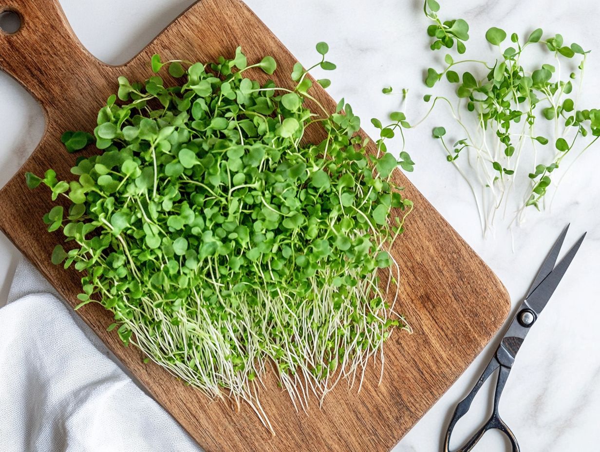 An image depicting frequently asked questions about microgreens.