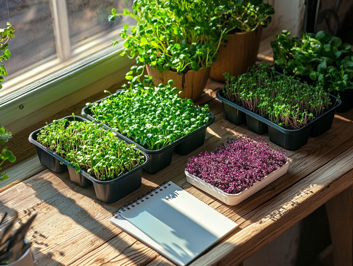 Microgreens stored with moisture-absorbing materials