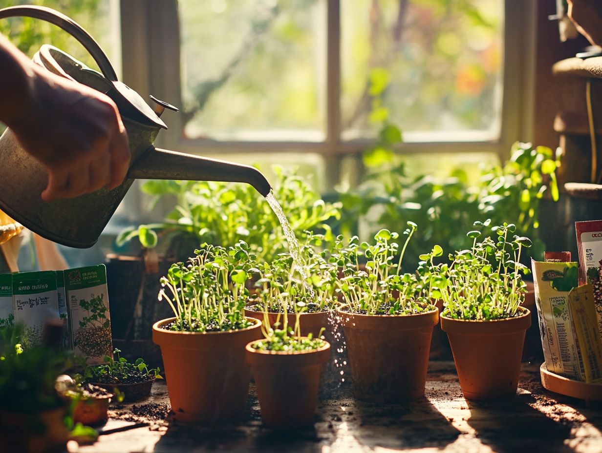 A visual guide for key takeaways on microgreen germination.