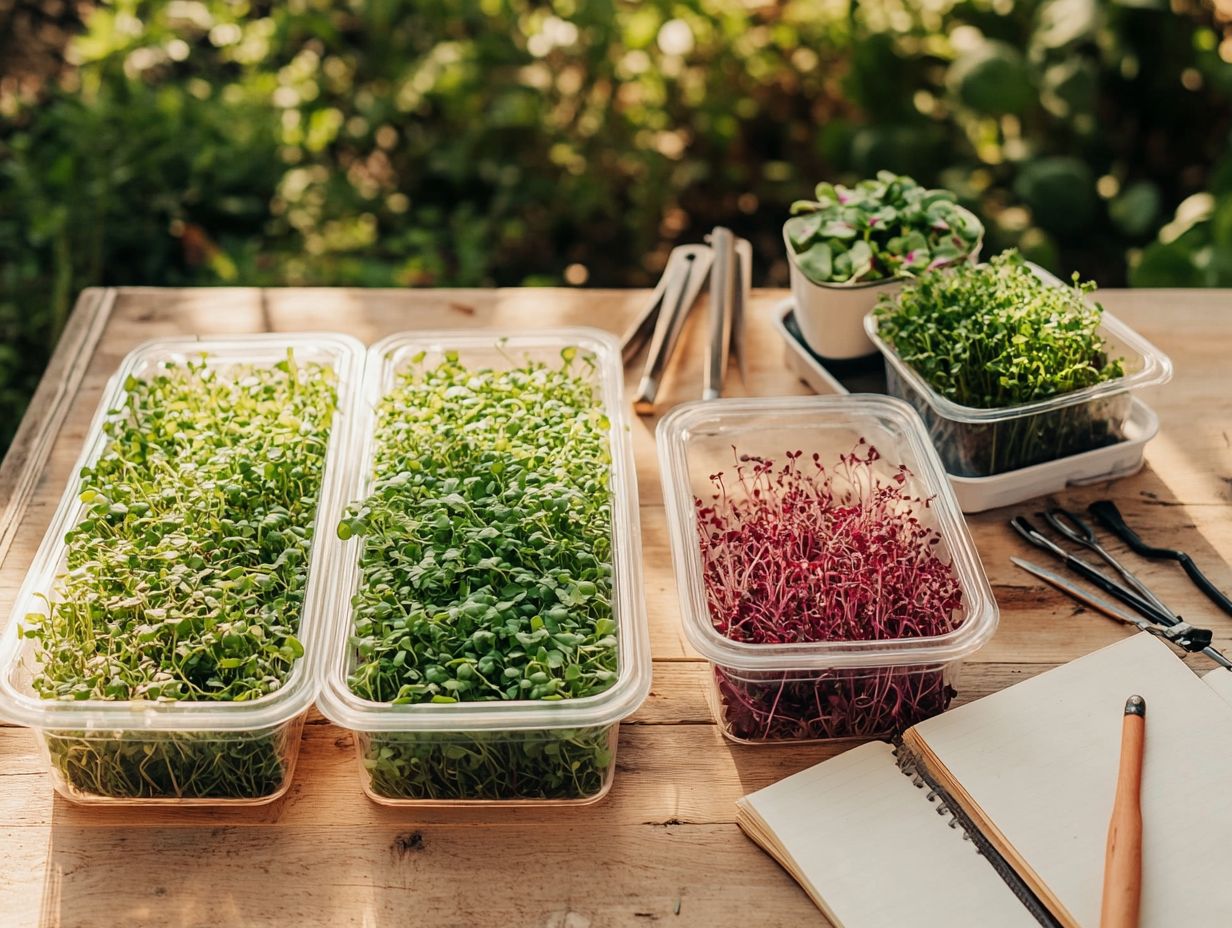 Storing microgreens in the right environment to maintain freshness and flavor