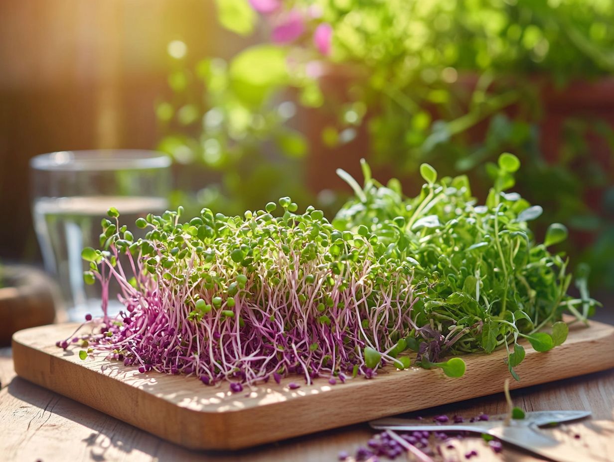 Image showcasing frequently asked questions about microgreens