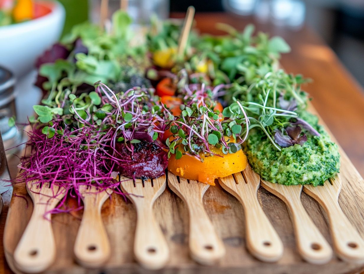 Image showcasing delicious microgreen tapas.