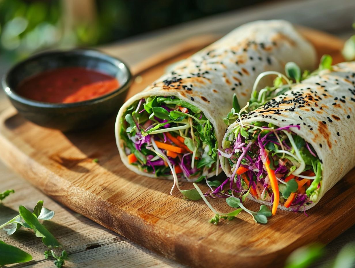 Mediterranean Wrap with Microgreens and Feta