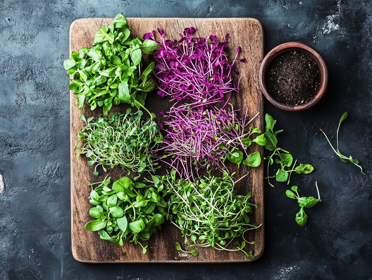 A vibrant display of radish microgreens, illustrating their fresh, nutrient-packed quality.