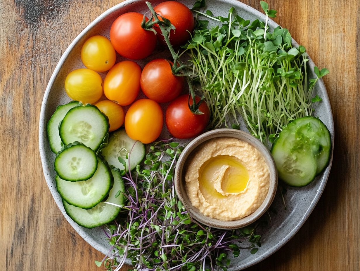 Colorful assortment of fresh microgreens ready for a healthy meal.