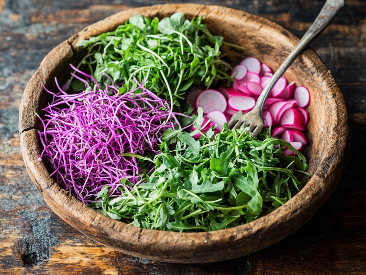 Infographic of Key Takeaways for Using Microgreens in Salads