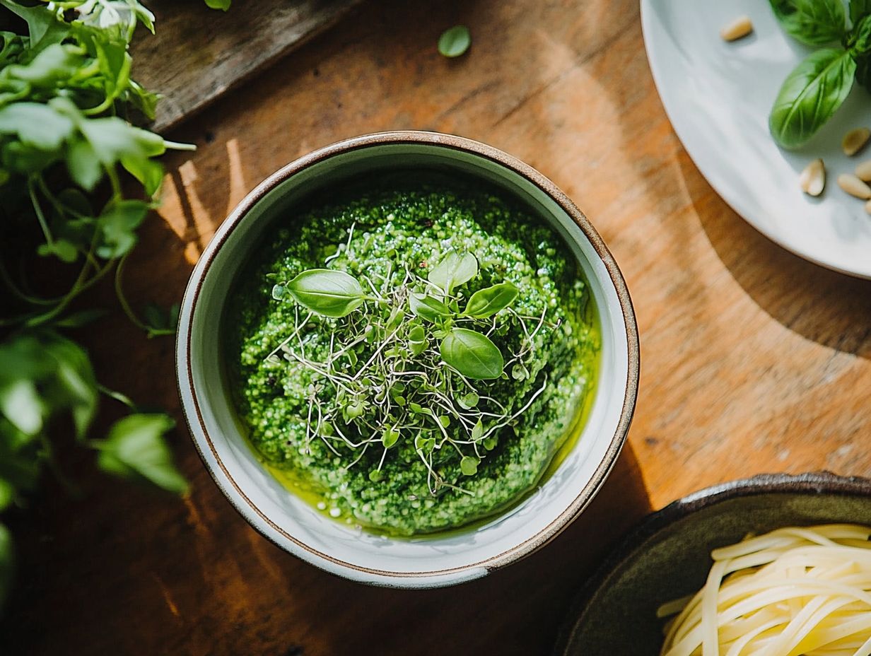 Using Microgreens in Pesto