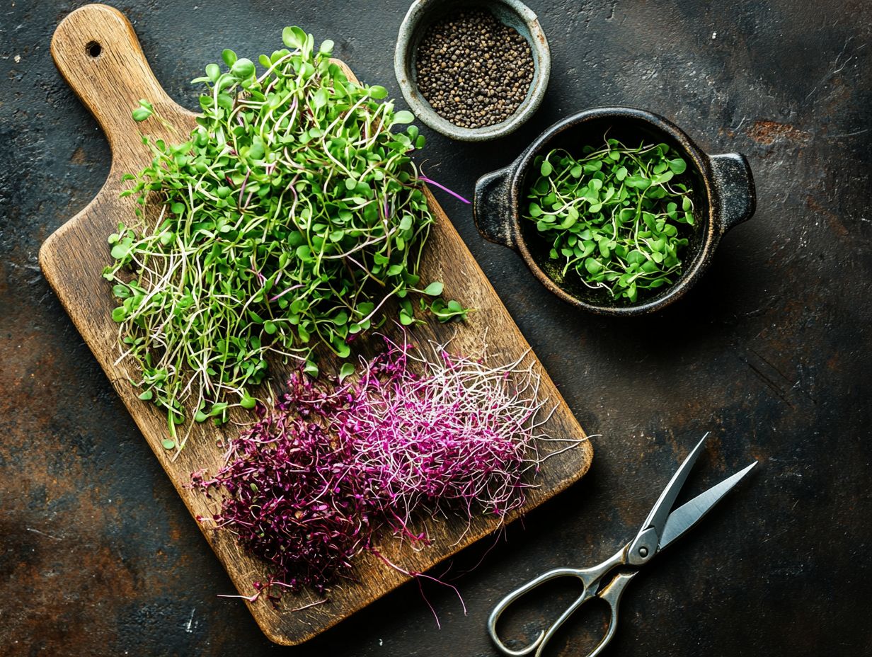 Image of microgreens featured in American cuisine guide.