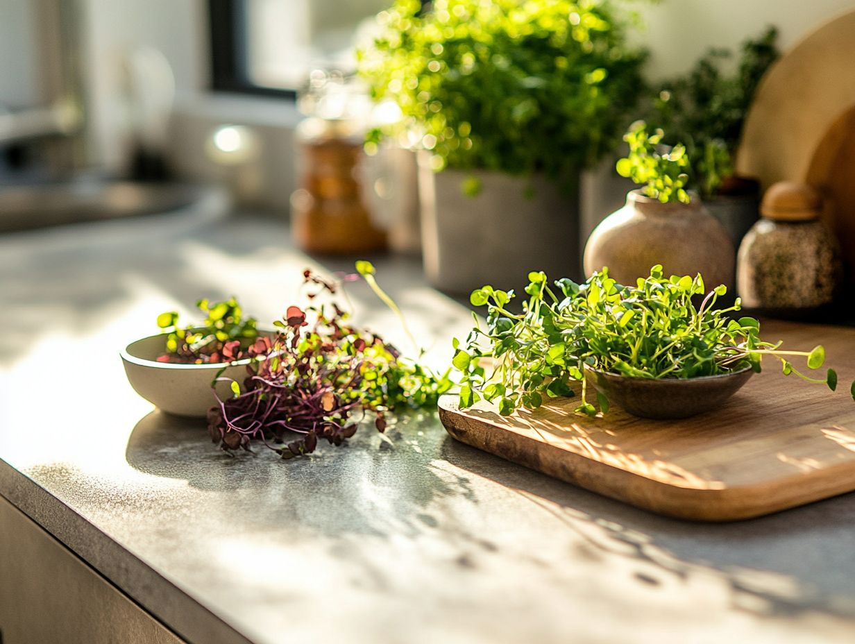 Image showing key takeaways about microgreens in sauces.