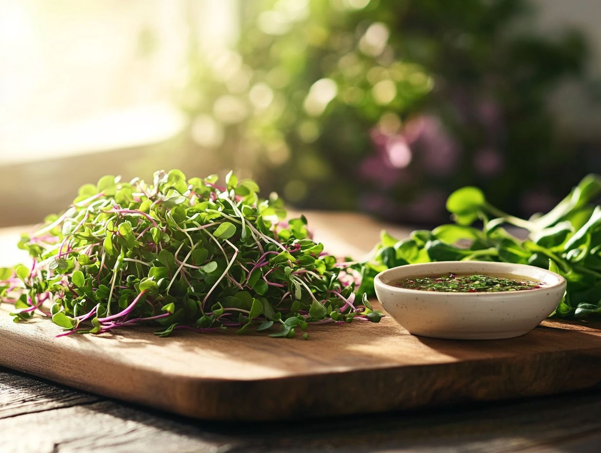 Visual Summary of Key Takeaways on Microgreens