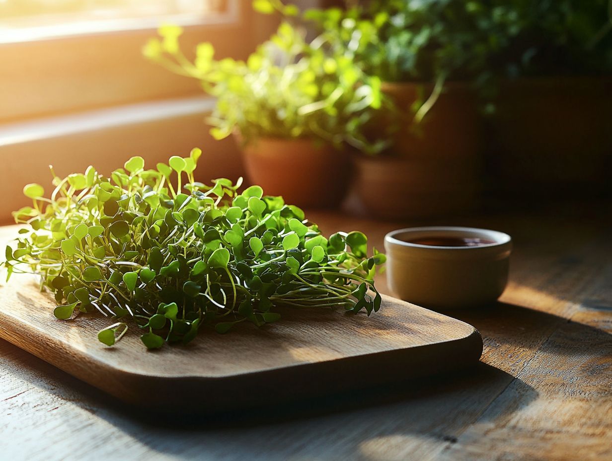 Image illustrating contamination risks associated with raw microgreens