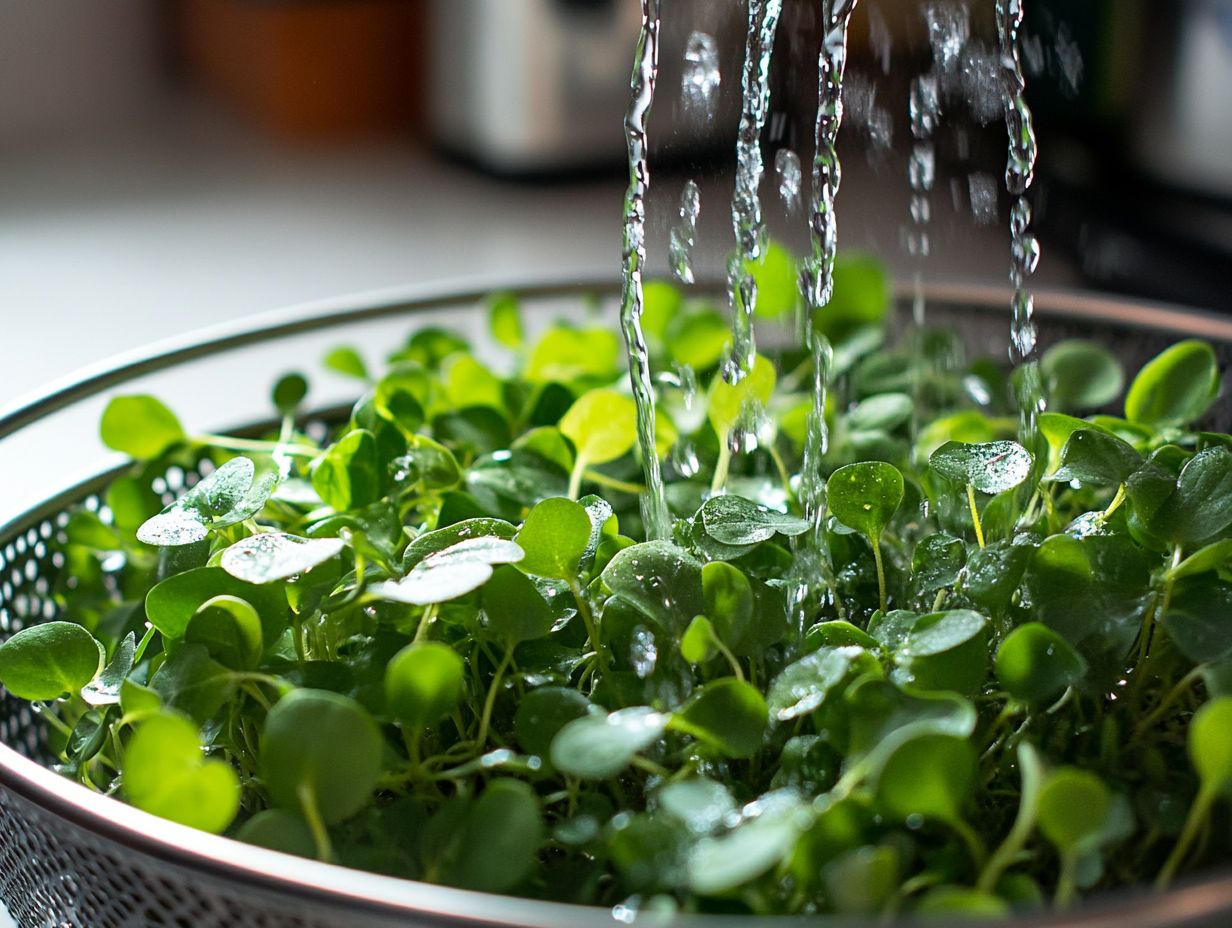 Best Practices for Cleaning Microgreens