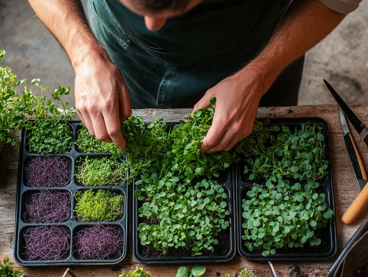 Best practices for growing microgreen varieties