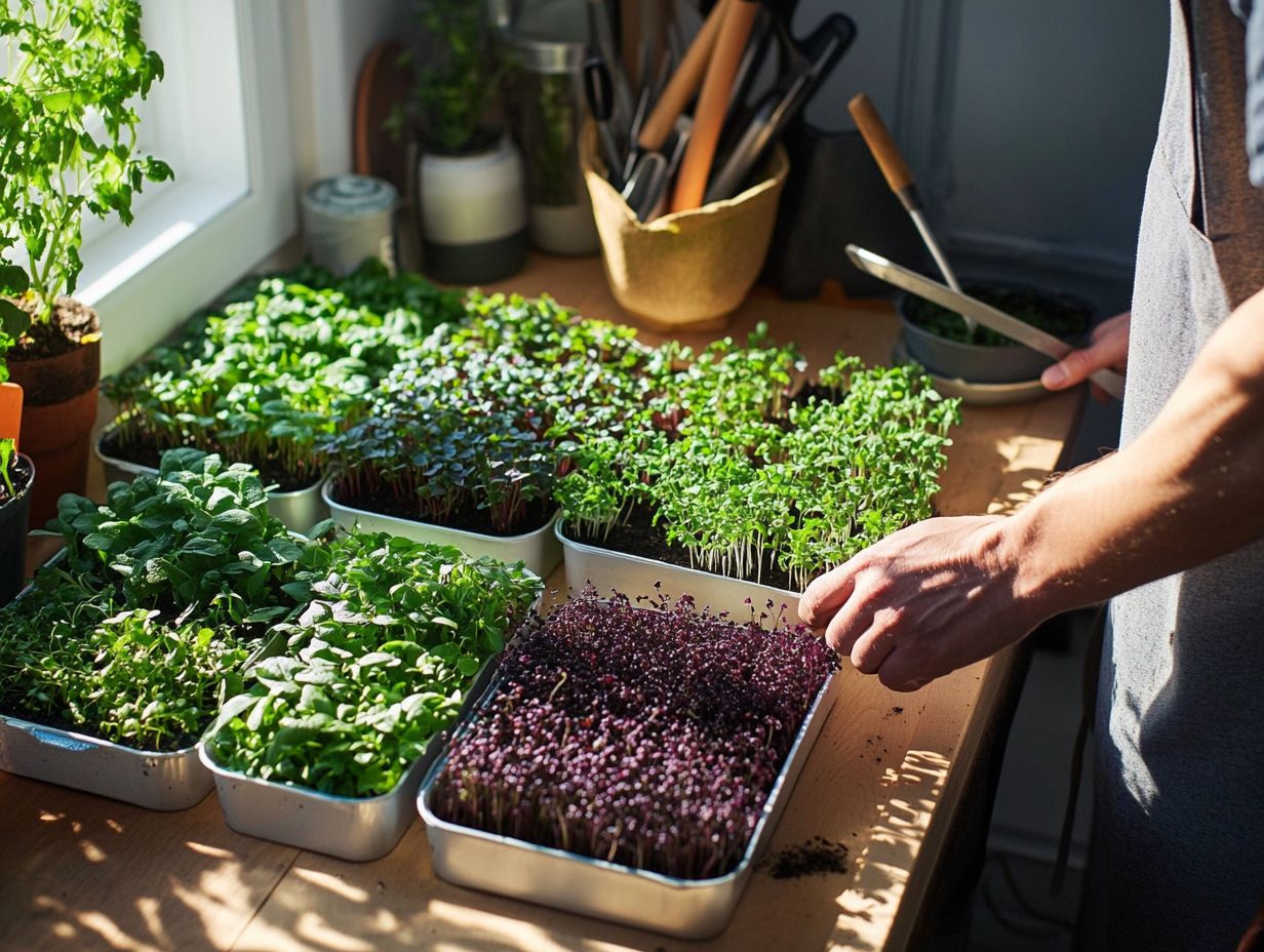 A guide to harvesting and storing microgreens