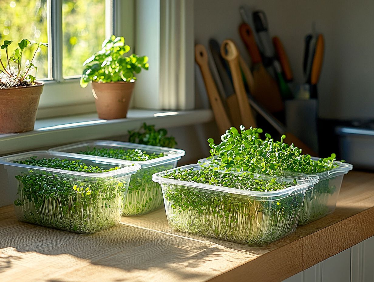 Visual guide on extending the shelf life of microgreens