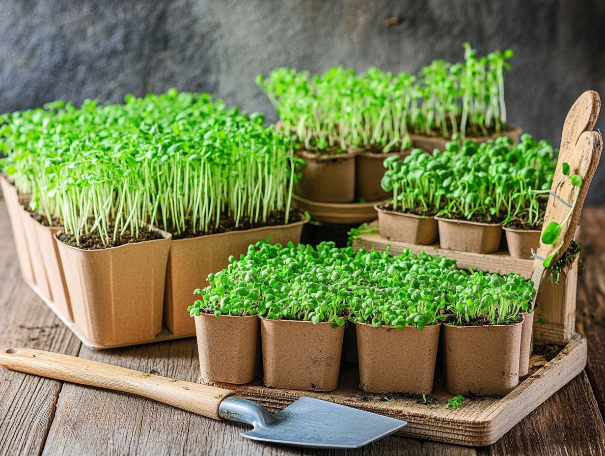 Image showing frequently asked questions about budget-friendly tools for microgreen growers.