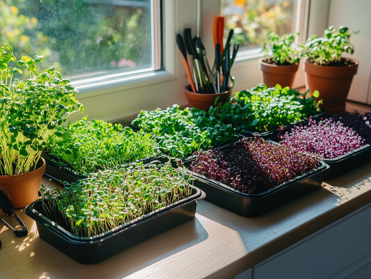 A selection of microgreens, highlighting their nutritional benefits and culinary uses.